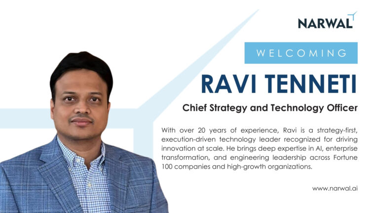 Narwal Appoints Ravi Tenneti as Chief Strategy and Technology Officer to Accelerate AI-Led Innovation